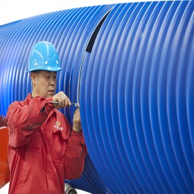 鋼帶管廠家生產塑料波紋管 大口徑排污管 hdpe鋼帶波紋管 排污管道 鋼帶管